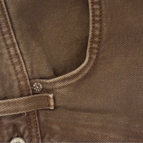 Free People We The Free Brown Xena High-Rise Slim Straight Leg Jeans Size 25 - Picture 12 of 15